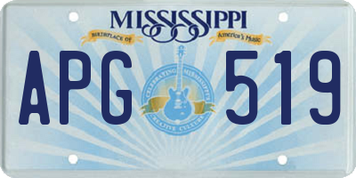 MS license plate APG519