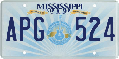 MS license plate APG524