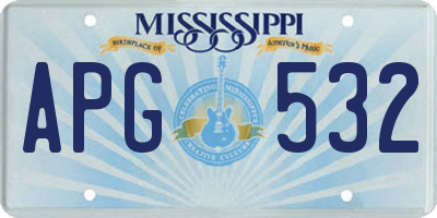 MS license plate APG532