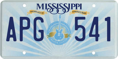 MS license plate APG541