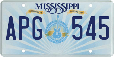 MS license plate APG545