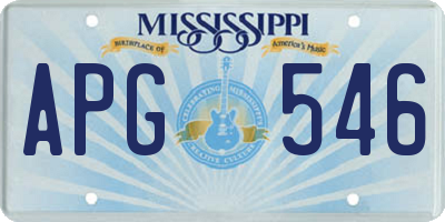 MS license plate APG546