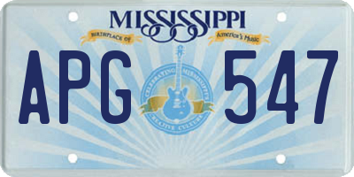 MS license plate APG547