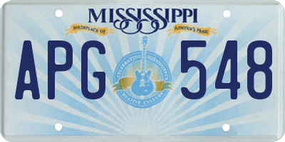 MS license plate APG548