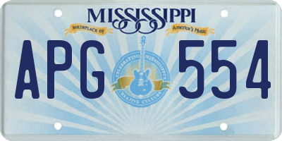 MS license plate APG554