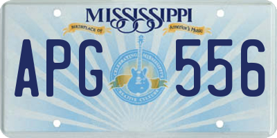 MS license plate APG556
