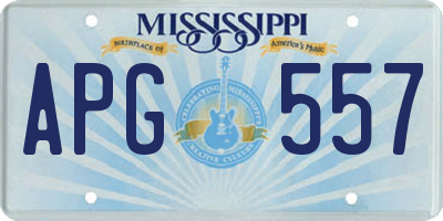 MS license plate APG557