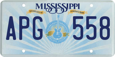 MS license plate APG558