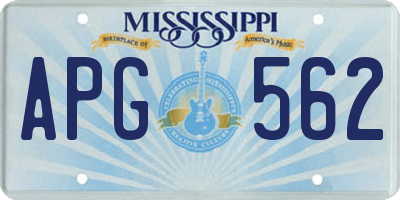 MS license plate APG562