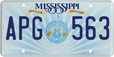MS license plate APG563