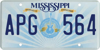 MS license plate APG564