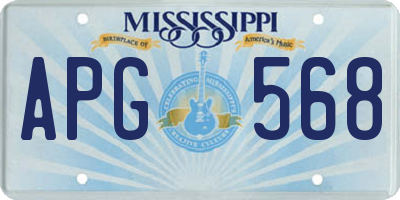 MS license plate APG568