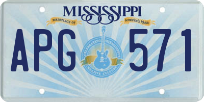 MS license plate APG571