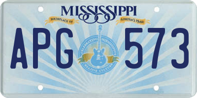 MS license plate APG573