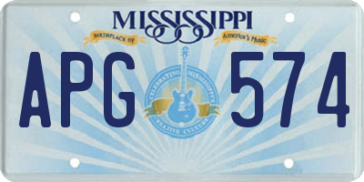 MS license plate APG574