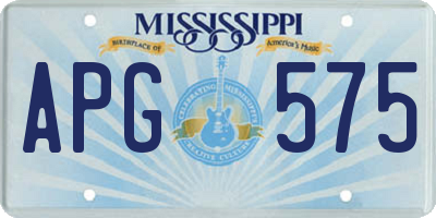 MS license plate APG575