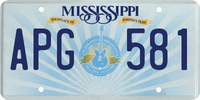 MS license plate APG581