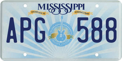 MS license plate APG588