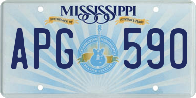 MS license plate APG590