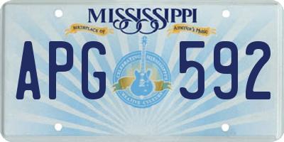 MS license plate APG592
