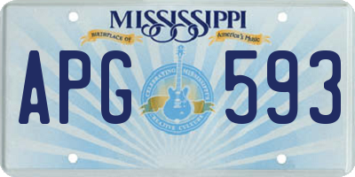 MS license plate APG593