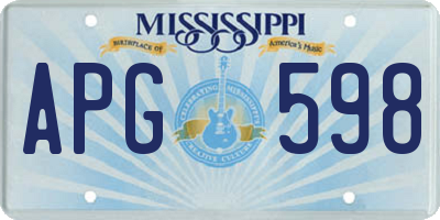 MS license plate APG598