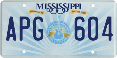 MS license plate APG604