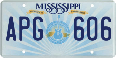 MS license plate APG606