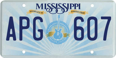 MS license plate APG607