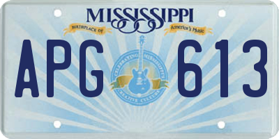 MS license plate APG613