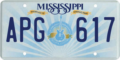 MS license plate APG617