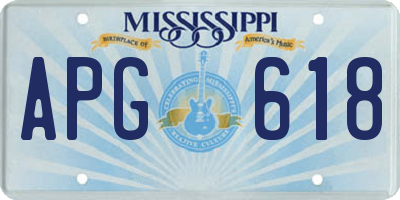 MS license plate APG618
