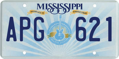 MS license plate APG621