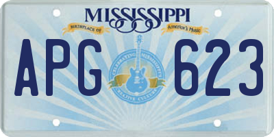 MS license plate APG623