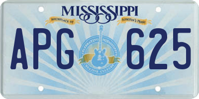 MS license plate APG625