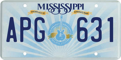 MS license plate APG631