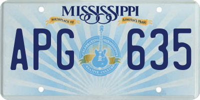 MS license plate APG635