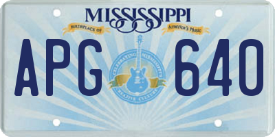 MS license plate APG640