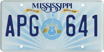 MS license plate APG641