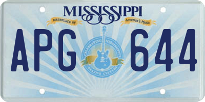MS license plate APG644