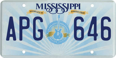 MS license plate APG646