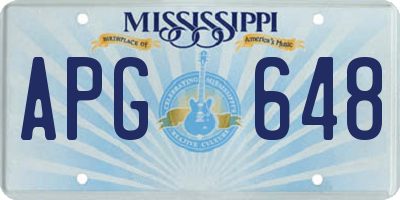 MS license plate APG648