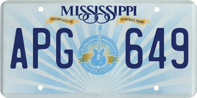 MS license plate APG649