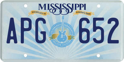 MS license plate APG652