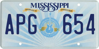 MS license plate APG654