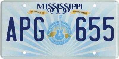 MS license plate APG655