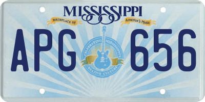 MS license plate APG656