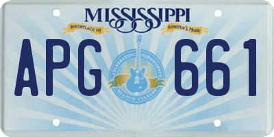 MS license plate APG661