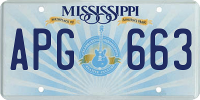 MS license plate APG663