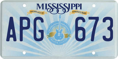 MS license plate APG673